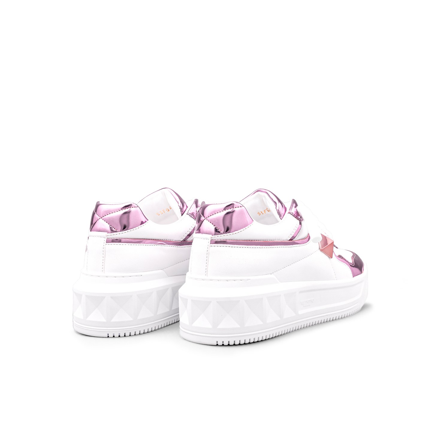 Sneakers Blancos Rosado Valentino Rosado One Roman Stud