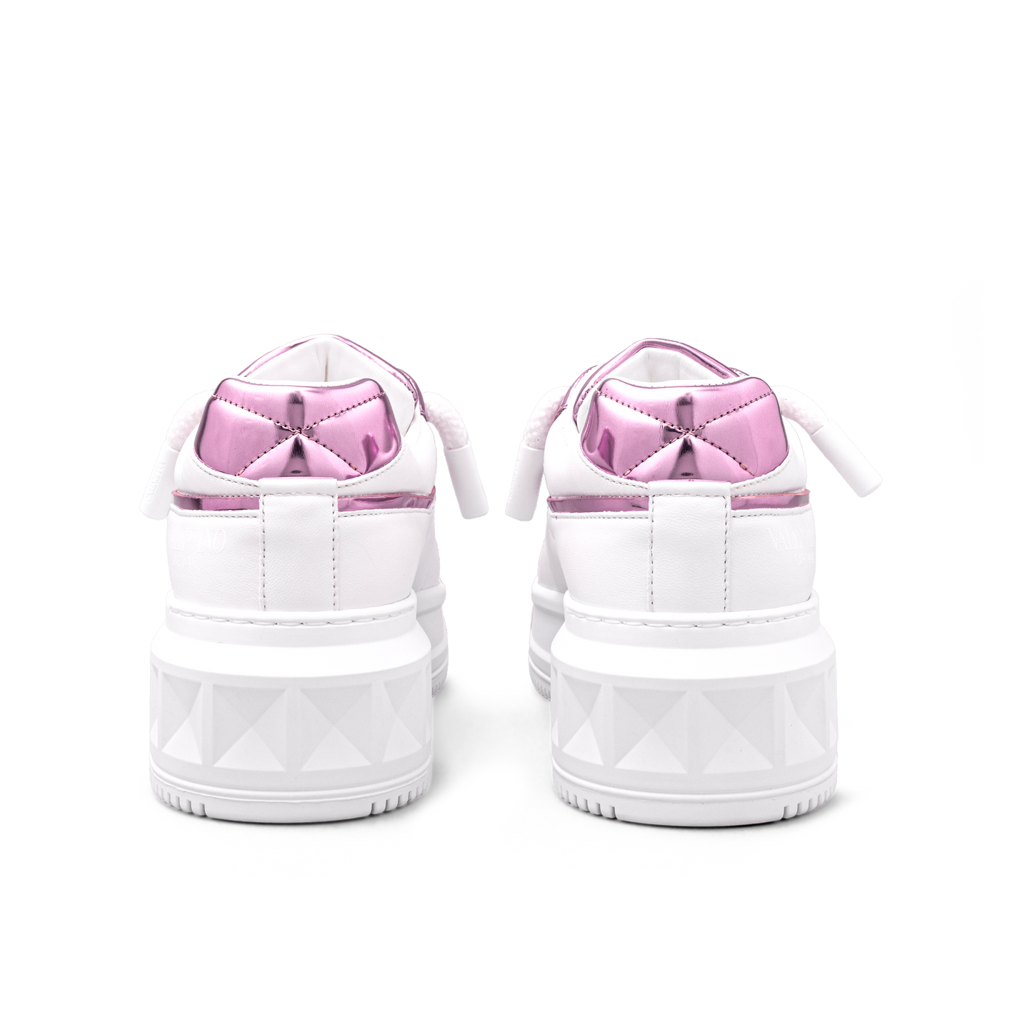 Sneakers Blancos Rosado Valentino Rosado One Roman Stud