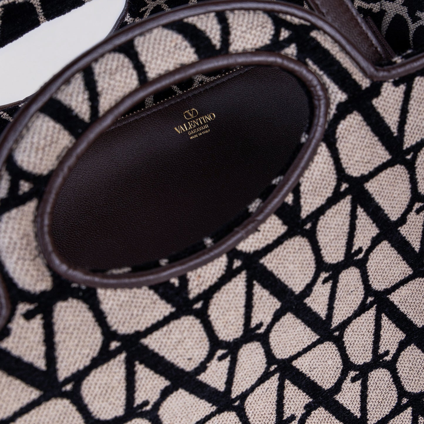 Cartera Beige Negro Valentino Iconographe