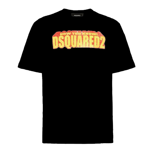 Camiseta Negra Dsquared2 Slogan