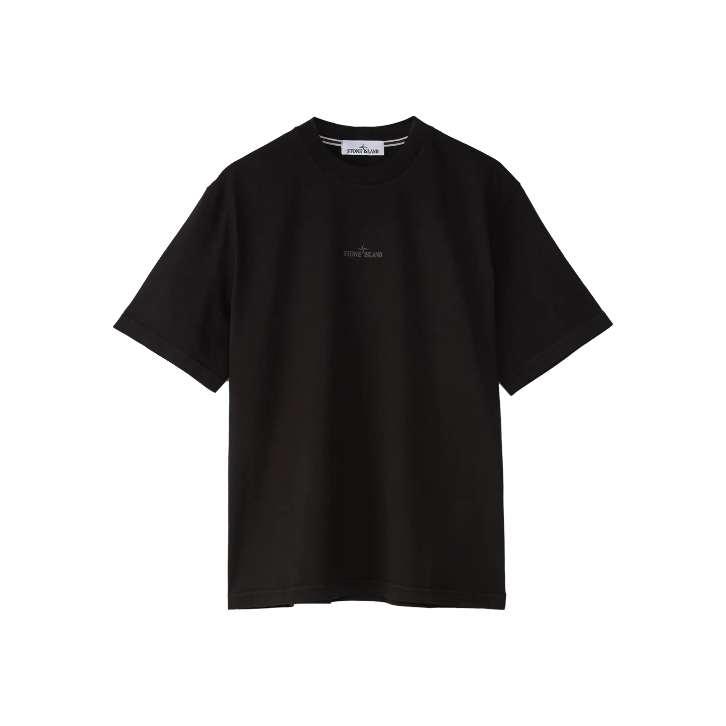 Camiseta Negra Stone Island Logo