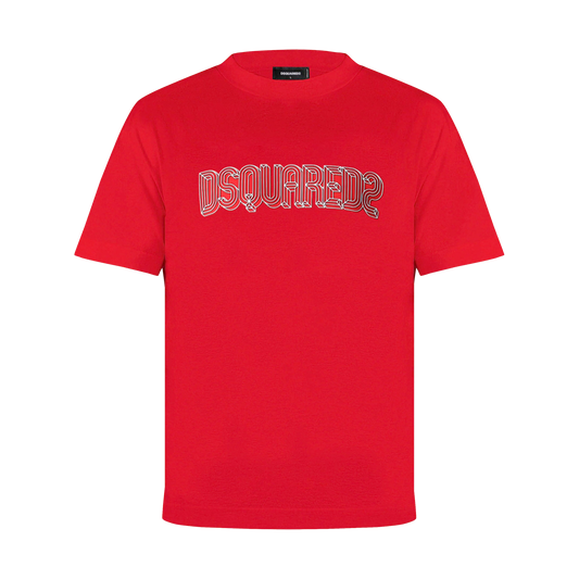 Camiseta blanca Dsquared2 multicolor logo