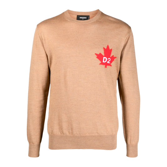 Suéter Beige Dsquared2 D2 Leaf