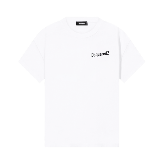 Camiseta Blanca Dsquared2 Chest Logo Brotherhood