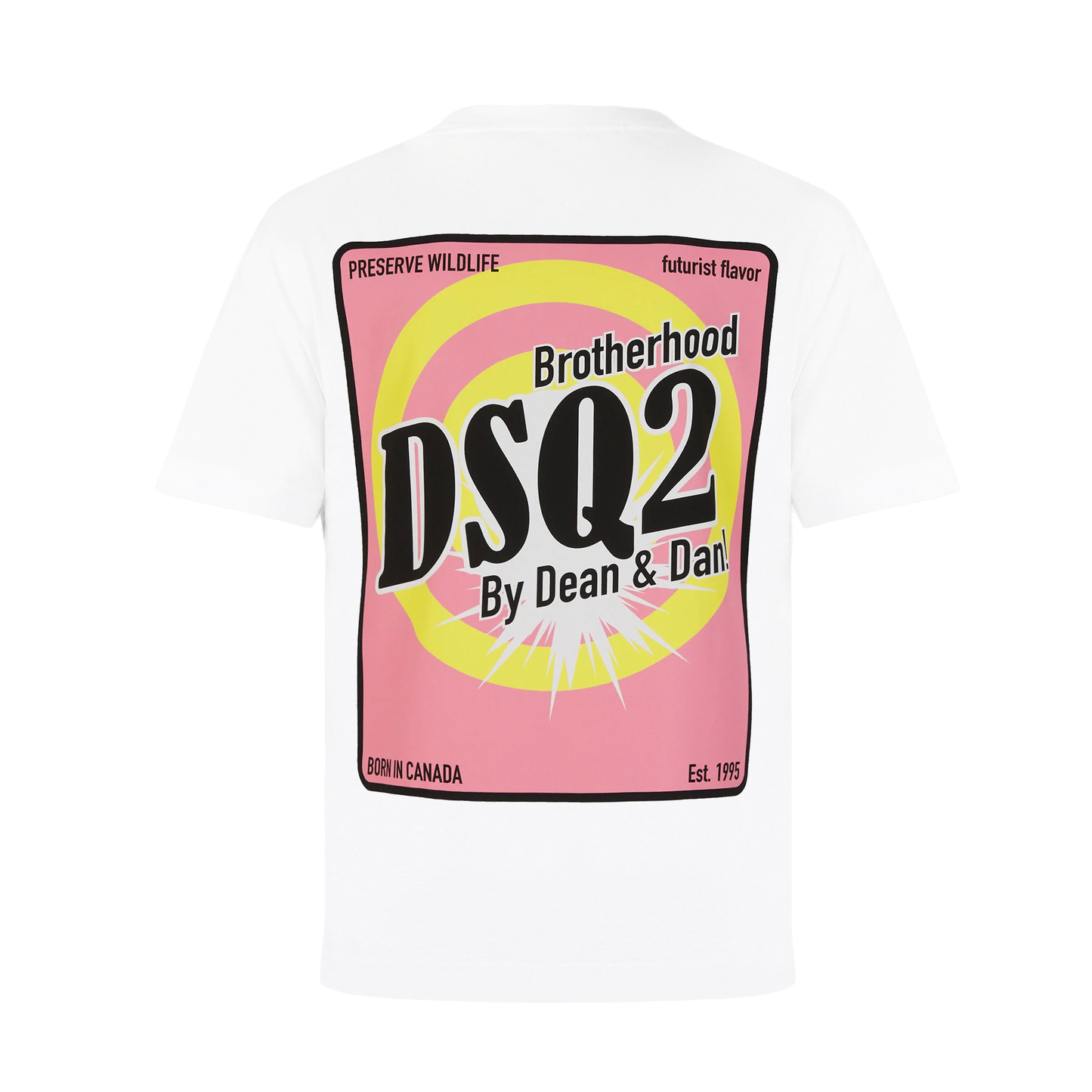 Camiseta Blanca Dsquared2 Chest Logo Brotherhood