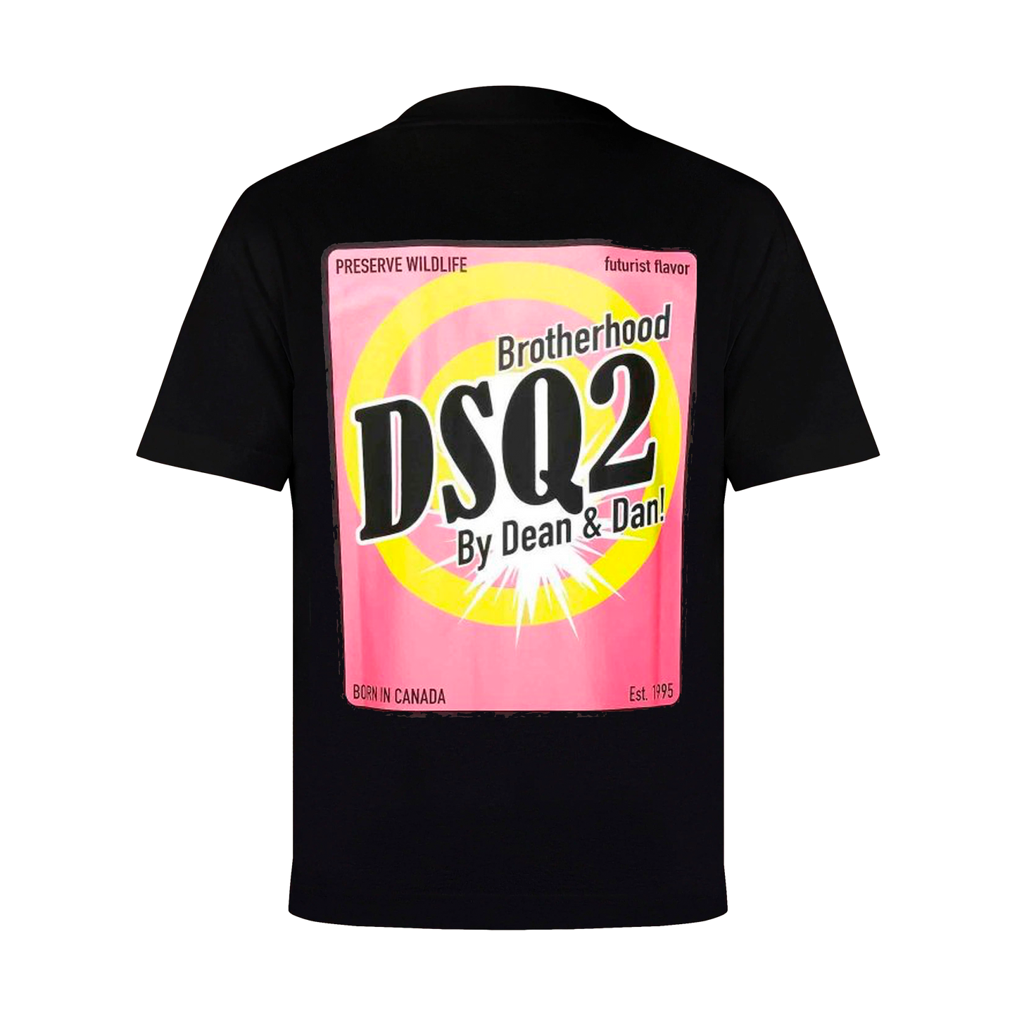 Camiseta Negra Dsquared2 Chest Logo Brotherhood