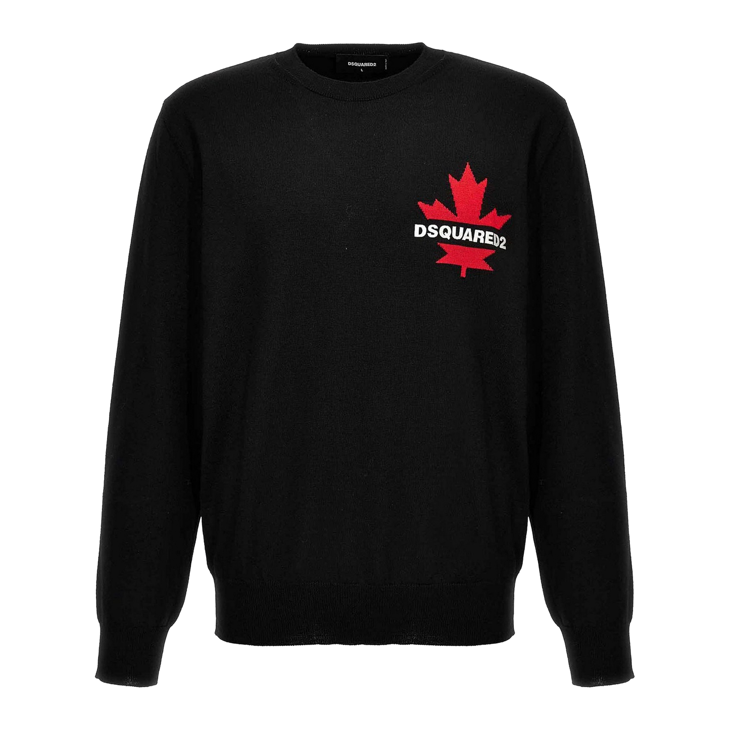 Buzo Negro Dsquared2 Leaf Logo