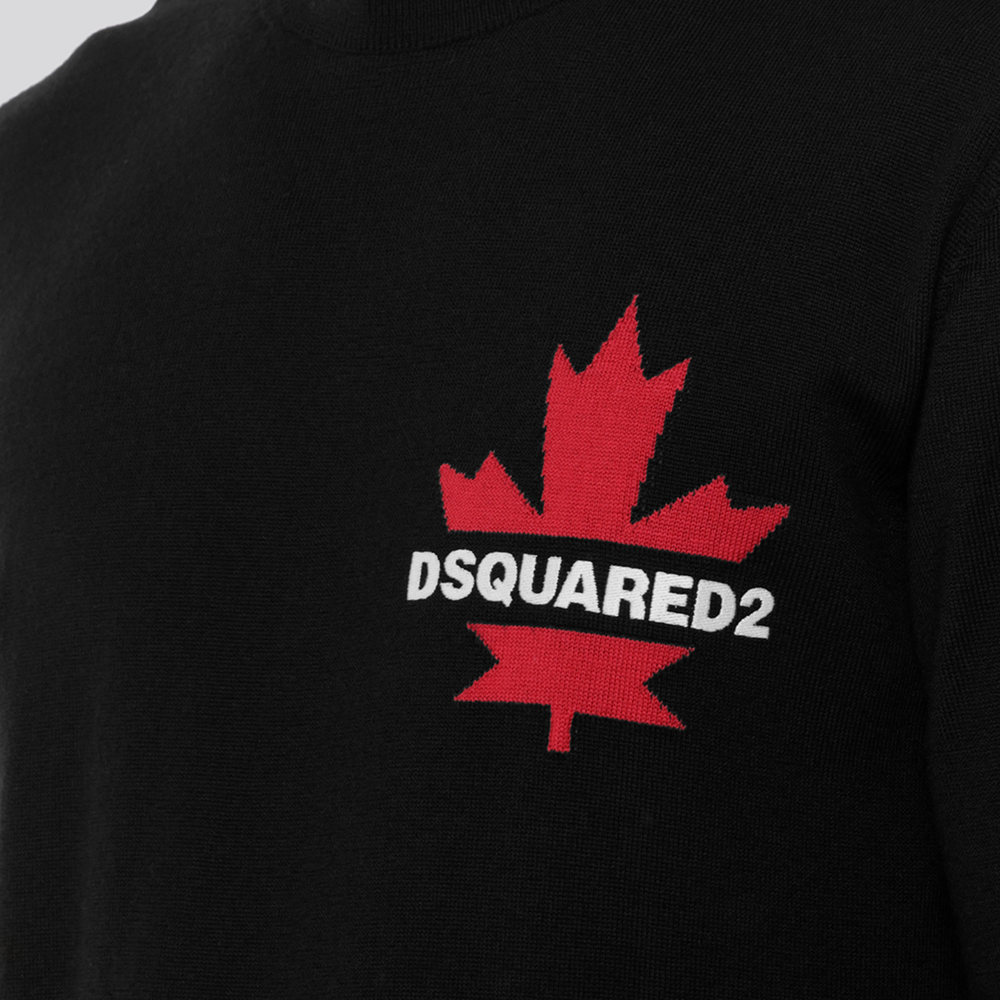Buzo Negro Dsquared2 Leaf Logo