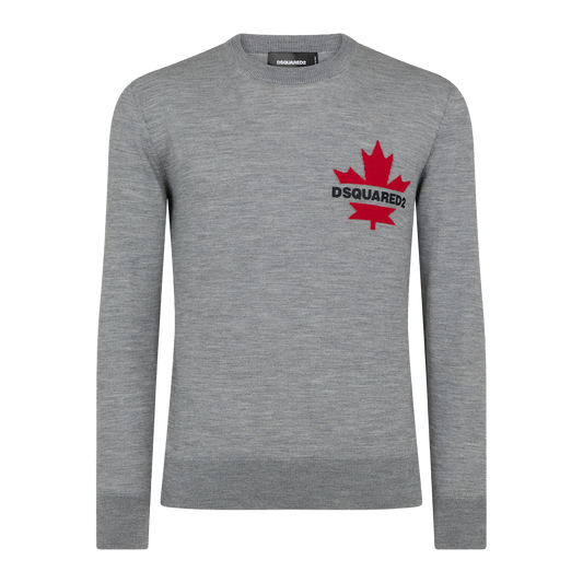 Buzo Gris Dsquared2 Leaf Logo