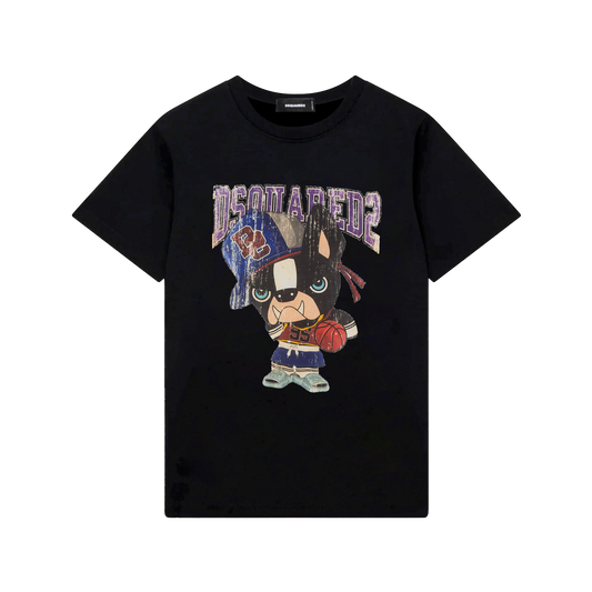 Camiseta Negra Dsquared2 Box Dog