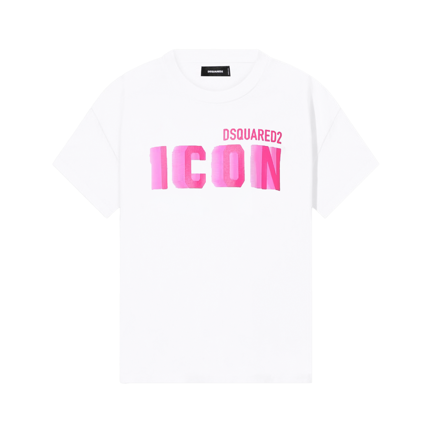 Camiseta Blanca Dsquared2 Fucsia Icon