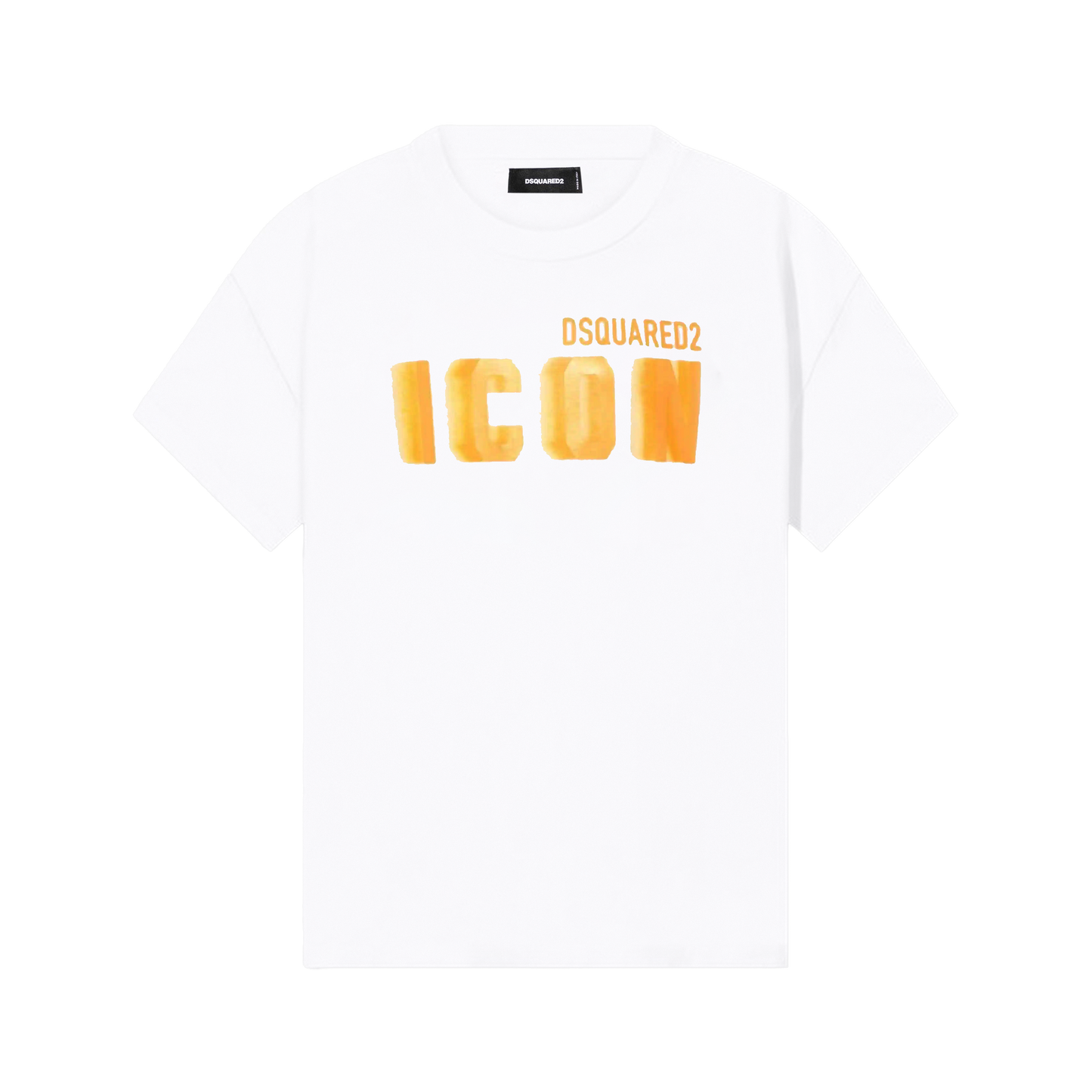 Camiseta Blanca Dsquared2 Amarillo Icon
