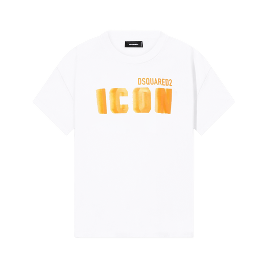 Camiseta Blanca Dsquared2 Amarillo Icon