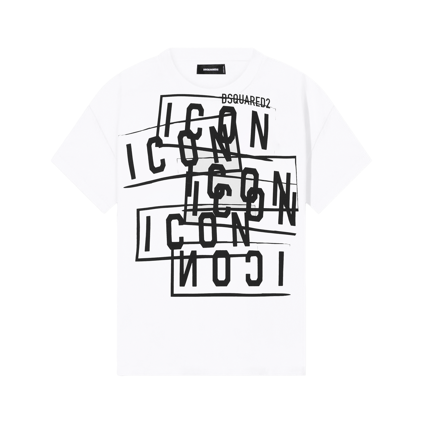 Camiseta Blanca Dsquared2 Icon Stamps