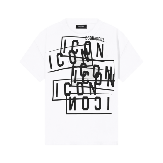 Camiseta Blanca Dsquared2 Icon Stamps