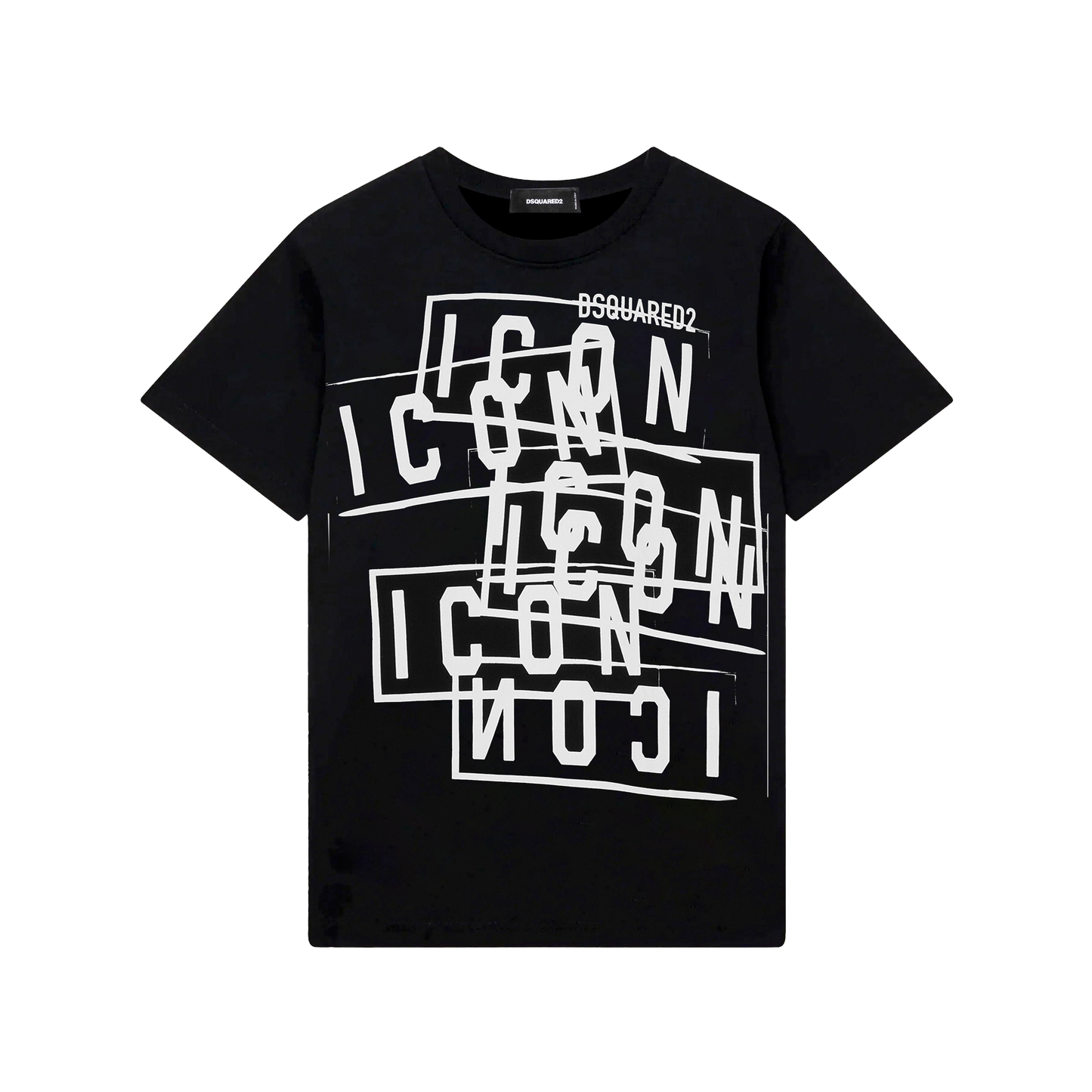 Camiseta Negra Dsquared2 Icon Stamps