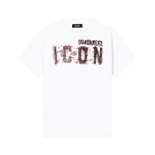 Camiseta Blanca Dsquared2 Embroidered