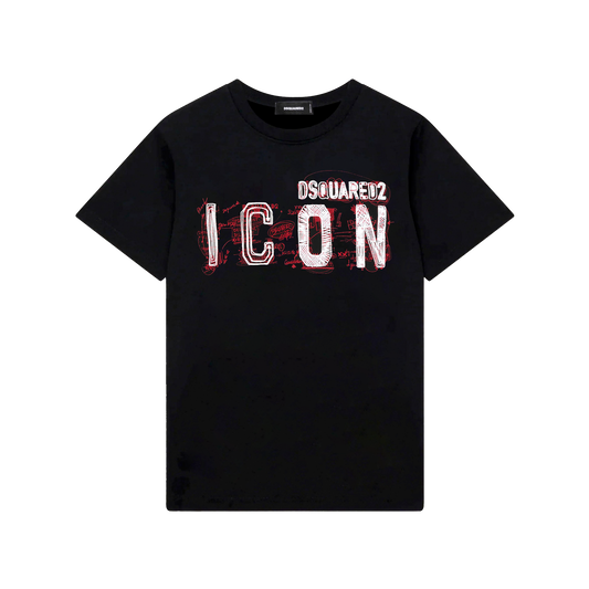 Camiseta Negra Dsquared2 Embroidered