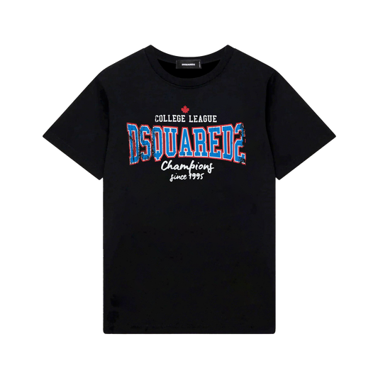 Camiseta Negra Dsquared2 Champions