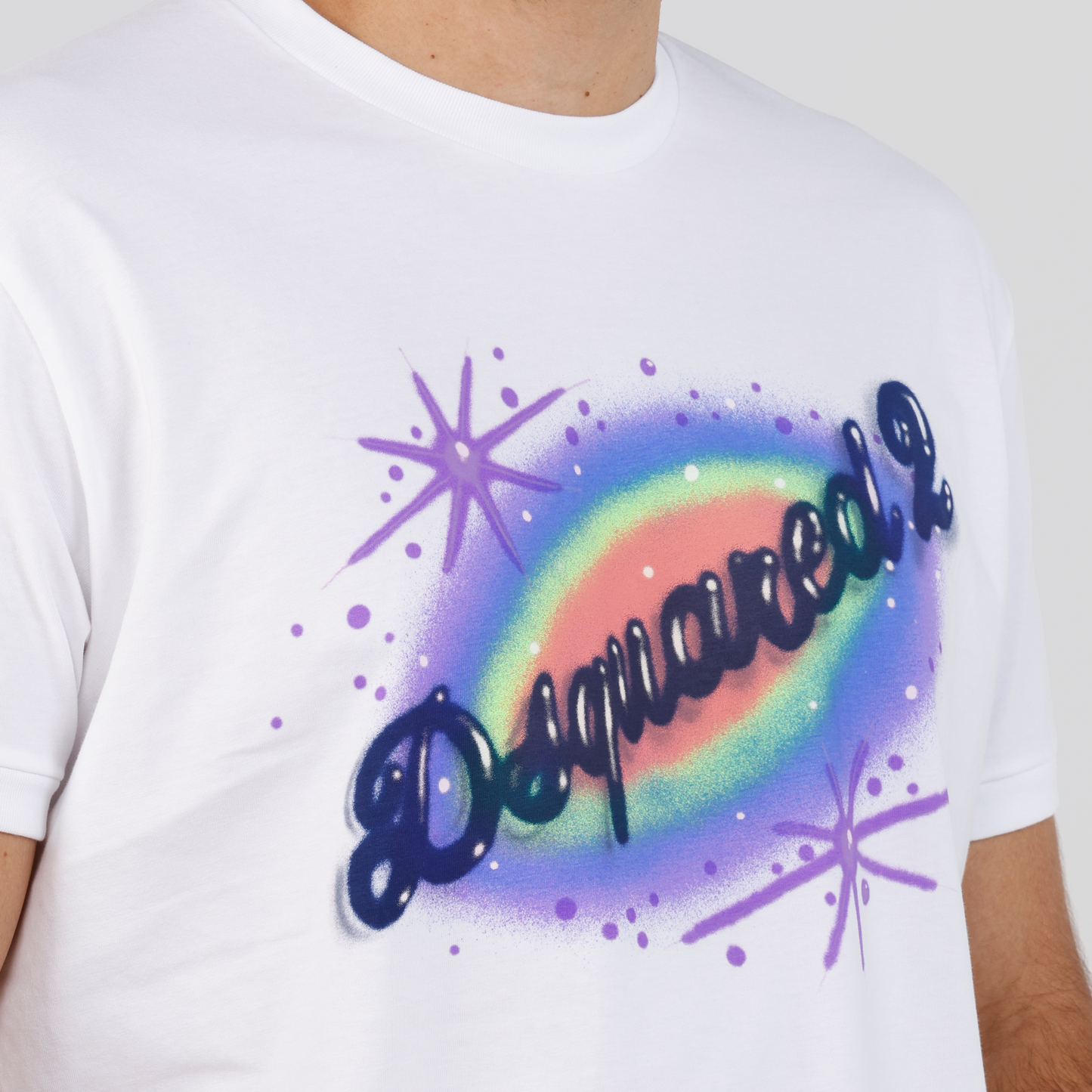Camiseta Blanca Dsquared2 Multicolor Logo