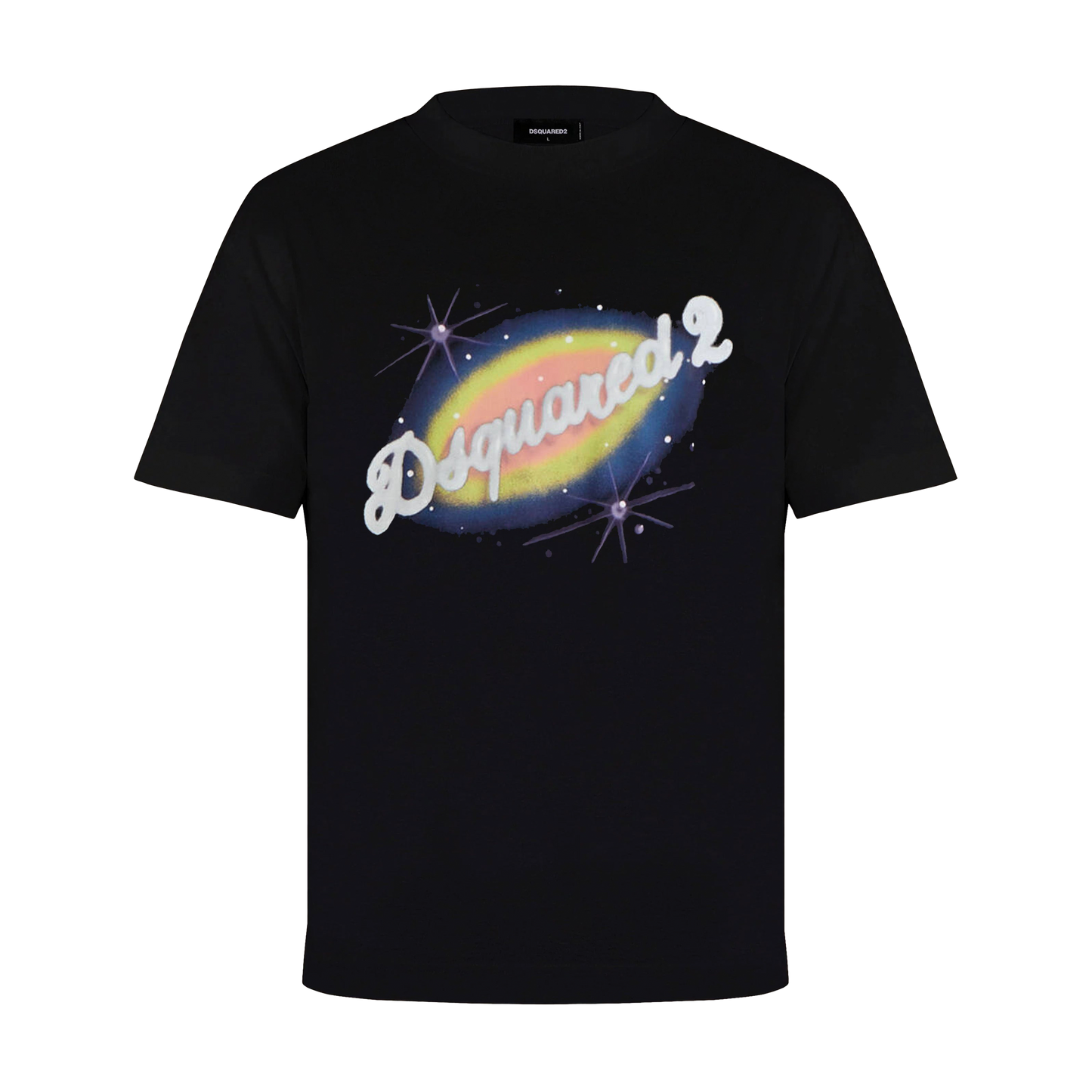 Camiseta Negra Dsquared2 Multicolor Logo
