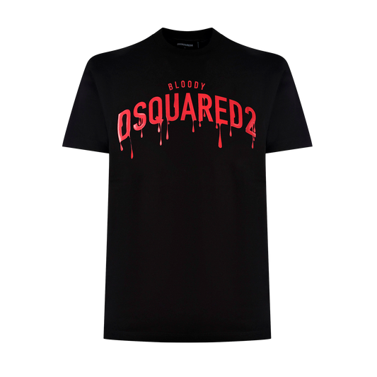 Camiseta Negra Dsquared2 Multi Tears