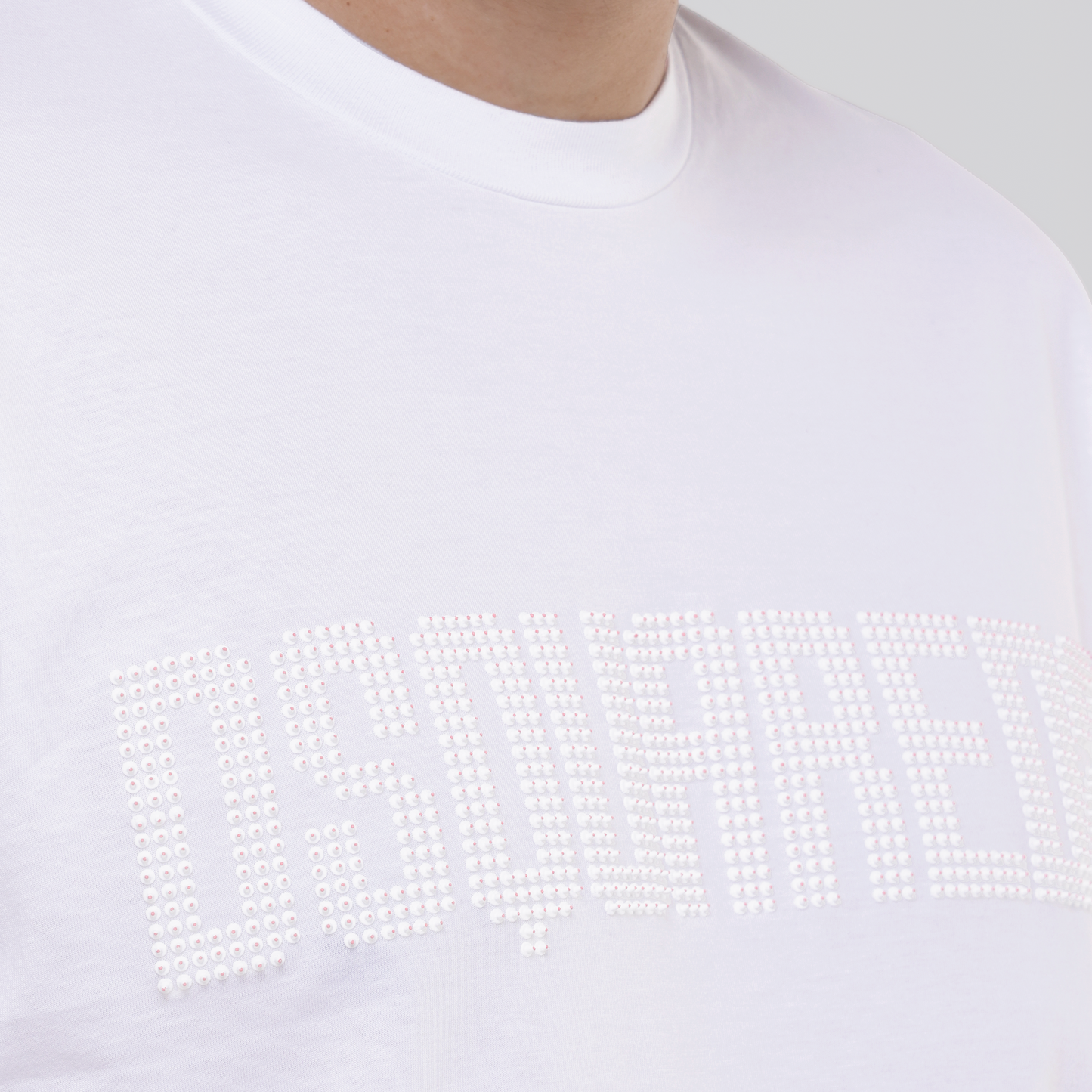 Camiseta Blanca Dsquared2 Crystal Logo