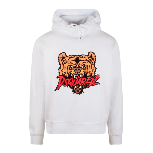 Buzo Tipo Hoodie Blanco Dsquared2 Tiger