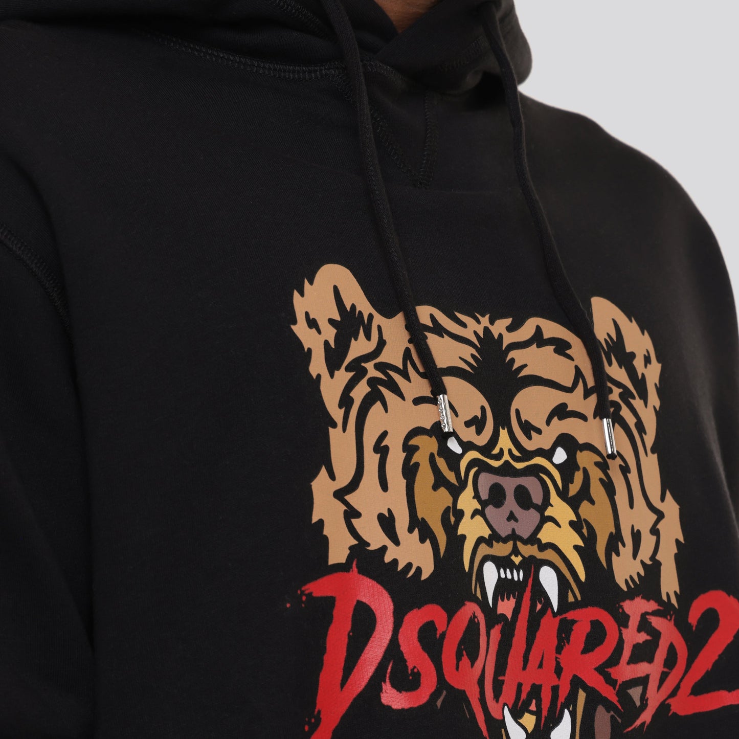 Buzo Tipo Hoodie Negro Dsquared2 Tiger