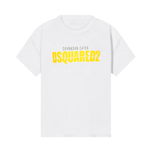 Camiseta Blanca Dsquared2 Amarillo Dan