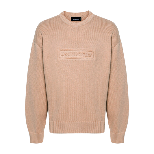 Buzo Beige Dsquared2 Logo