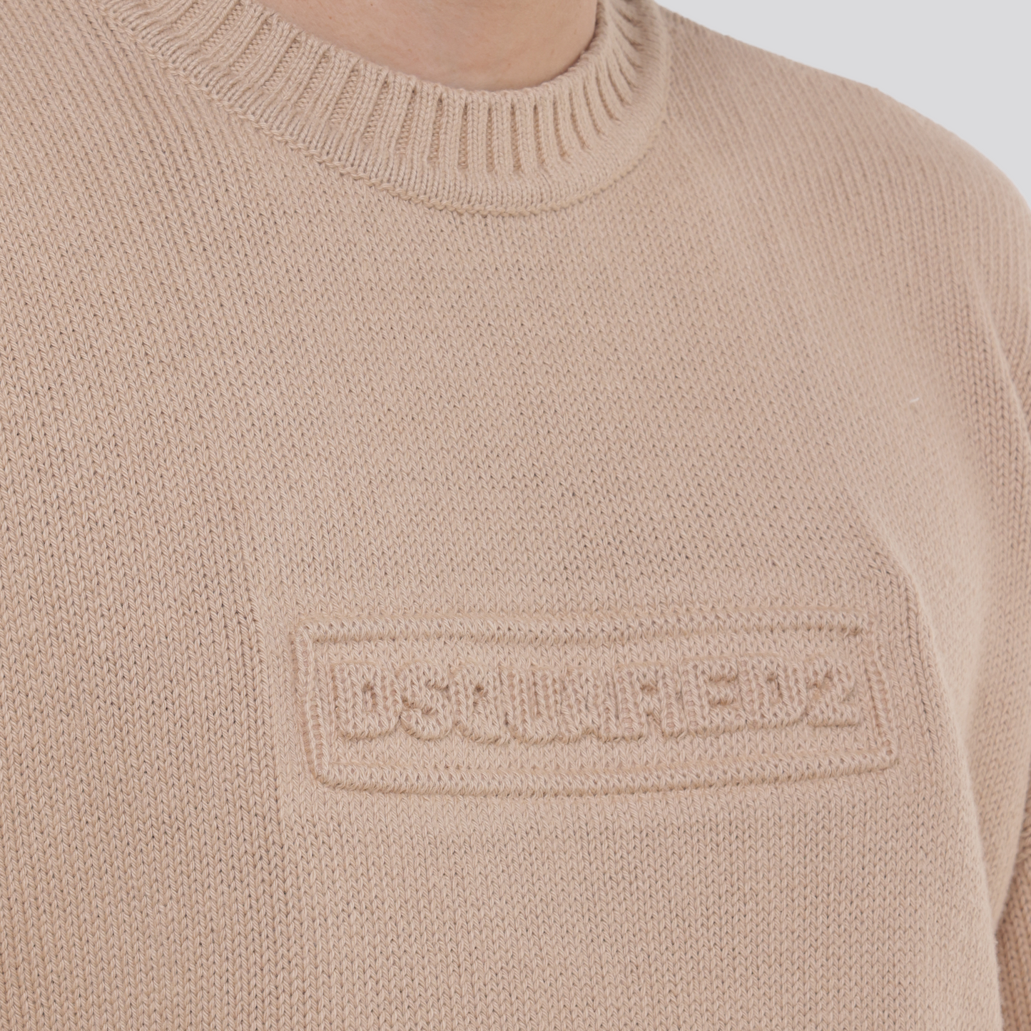 Buzo Beige Dsquared2 Logo