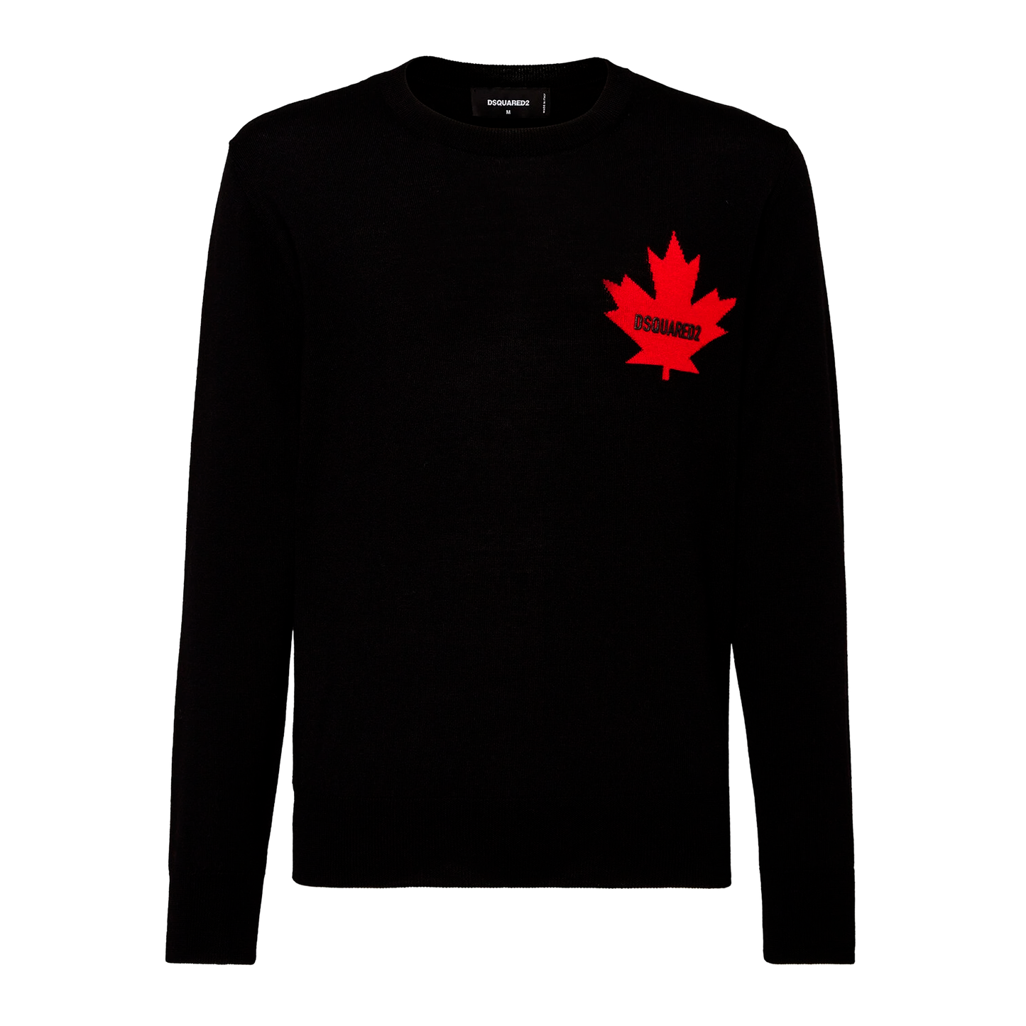 Buzo Negro Dsquared2 Leaf Logo