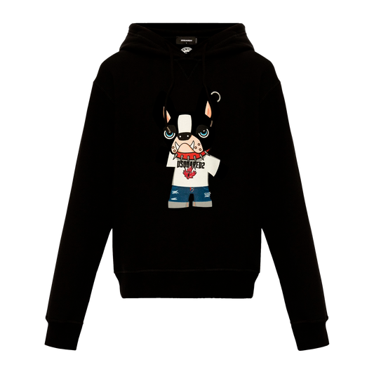 Buzo Tipo Hoodie Negro Dsquared2 Dog
