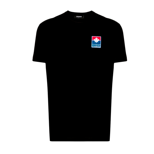 Camiseta Negra Dsquared2 Leaf