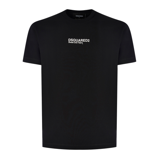 Camiseta Negra Dsquared2 Tears