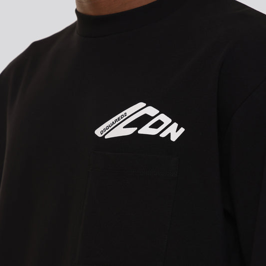 Camiseta Negra Dsquared2 Icon