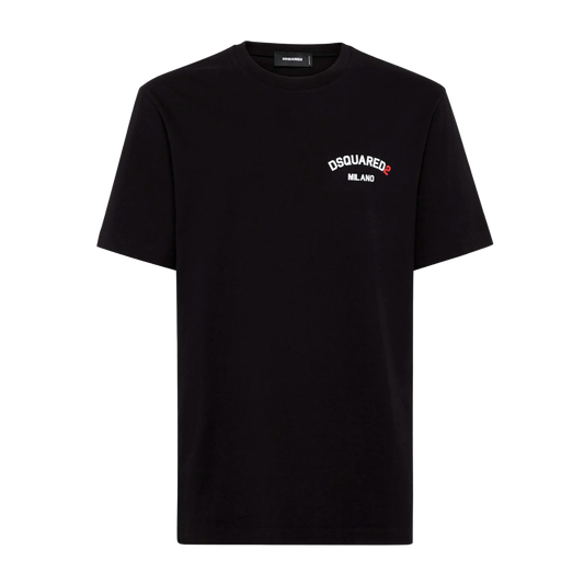 Camiseta Negra Dsquared2 Milano Chest Logo
