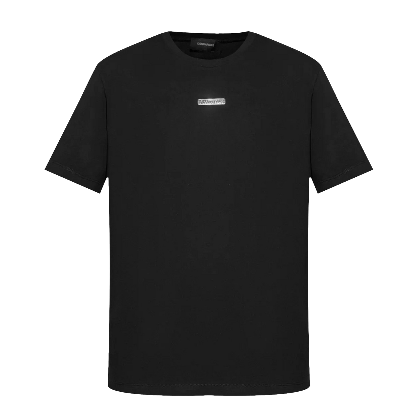 Camiseta Negra Dsquared2 Silver Plaque