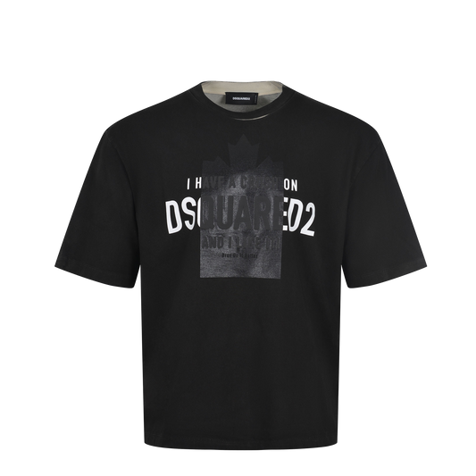 Camiseta Negra Dsquared2 Black & White