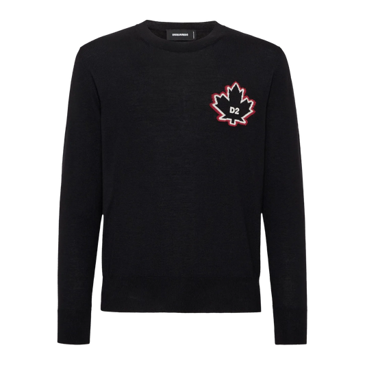 Buzo Negro Dsquared2 Leaf