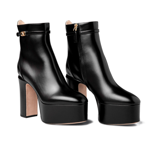 Botas Negras Valentino Vlogo 125 mm