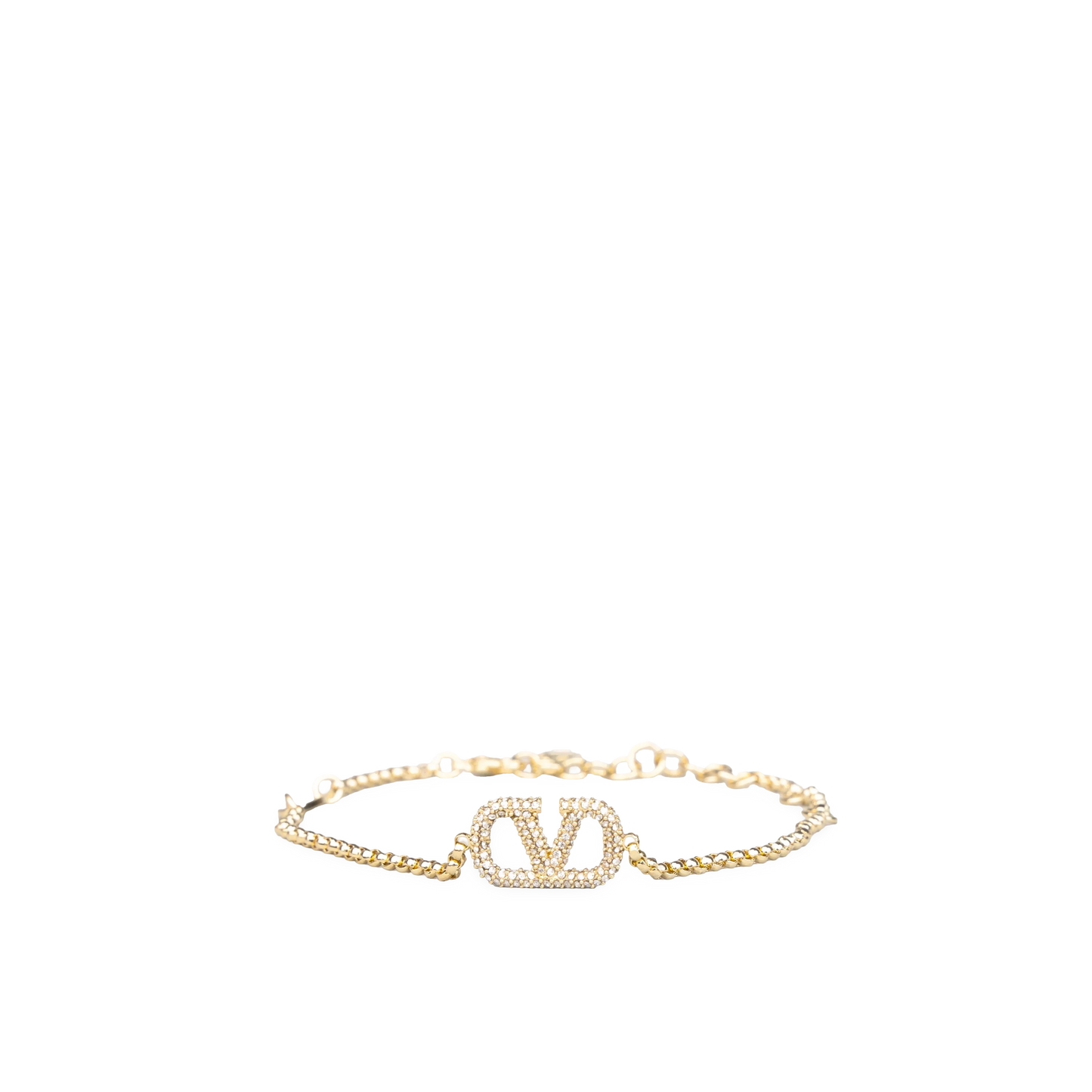 Brazalete Dorado Valentino Crystals Vlogo