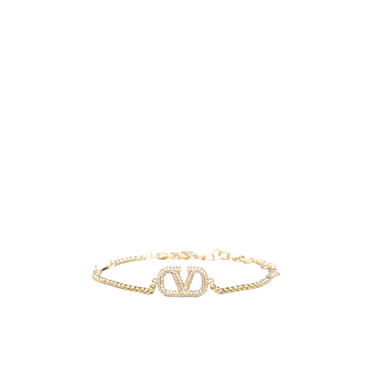 Brazalete Dorado Valentino Crystals Vlogo