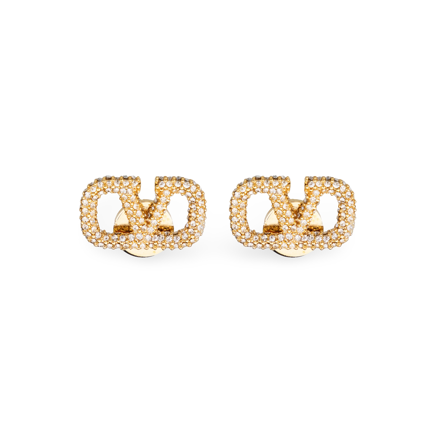 Aretes Dorados Valentino Crystals 16,5 mm