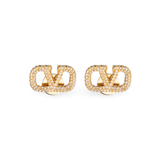 Aretes Dorados Valentino Crystals 16,5 mm