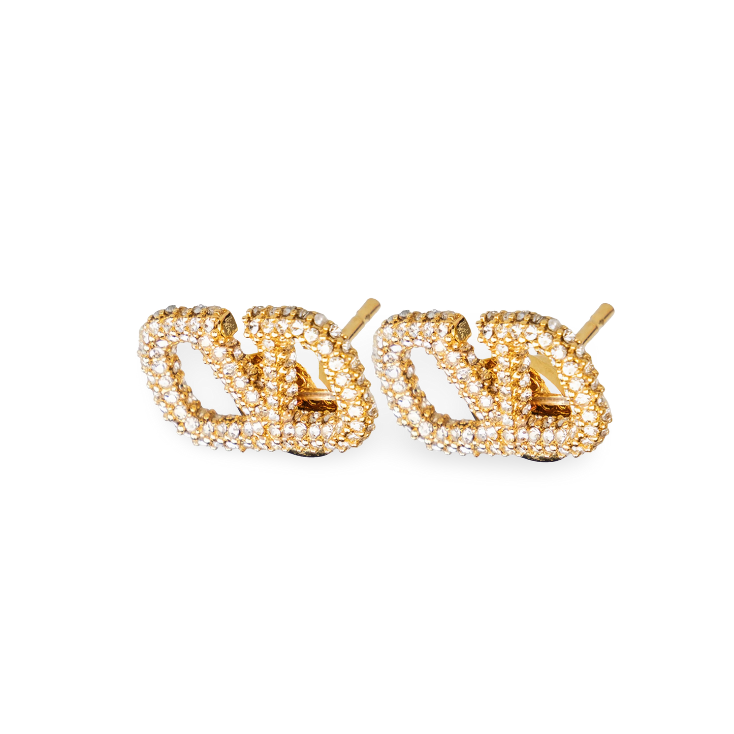 Aretes Dorados Valentino Crystals 16,5 mm