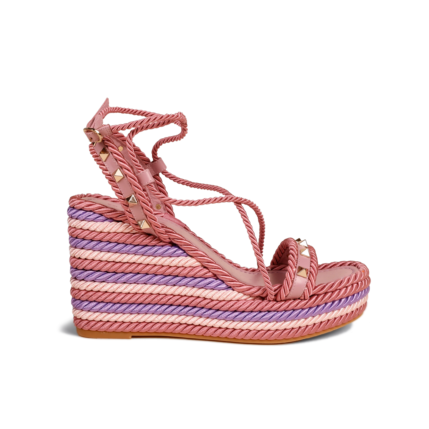 Sandalias de Plataforma Multicolor Valentino Roman Stud Lace