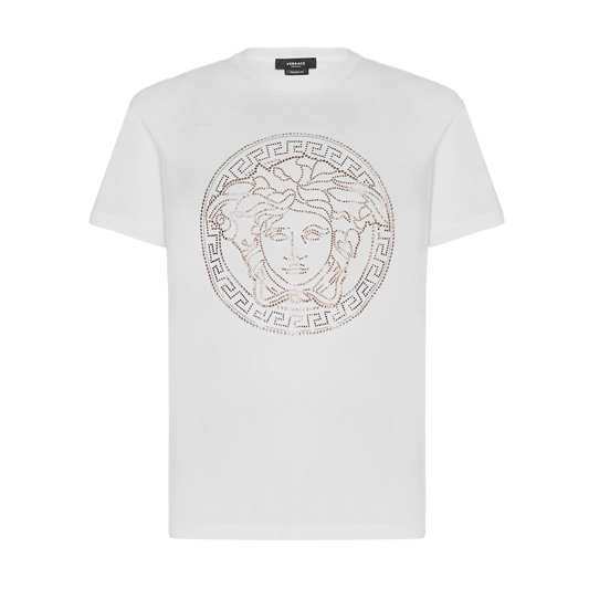 Camiseta Blanca Versace Gold Medusa