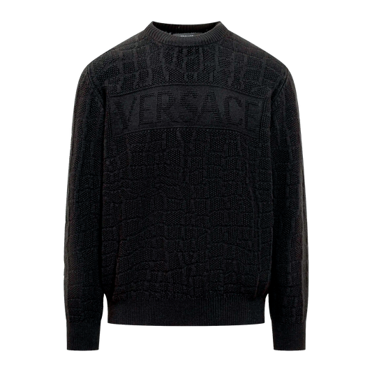 Buzo Negro Versace Croco